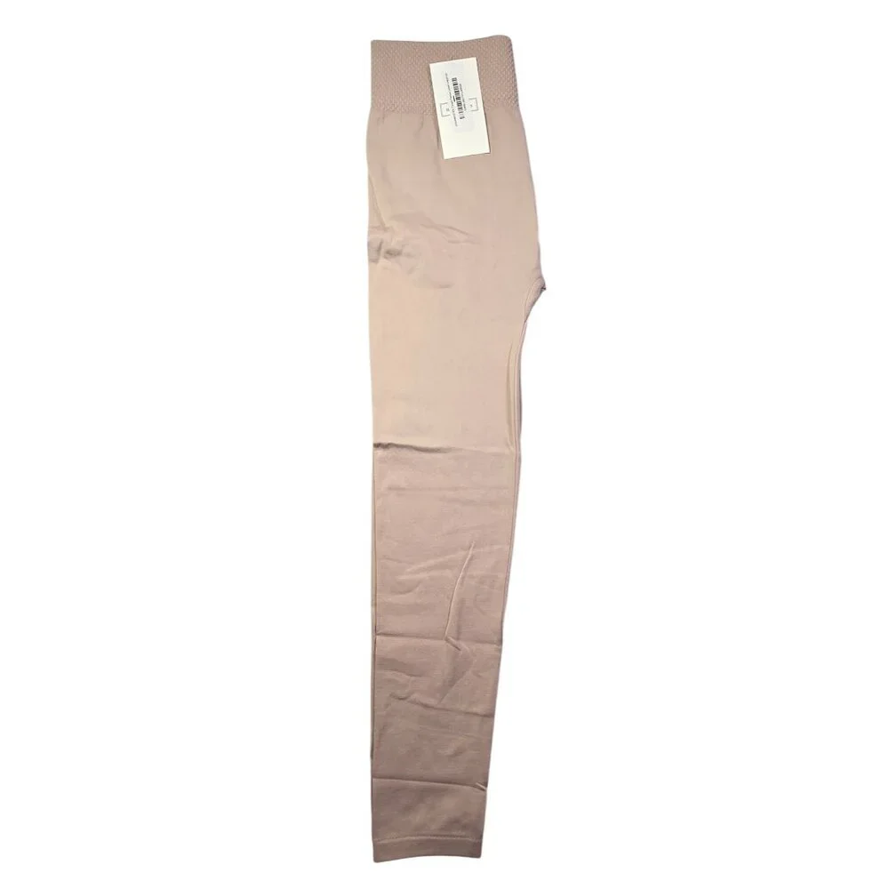Ninexis Fleece Leggings Womens Large Taupe High-Waisted Textured Yoga New Tags - Picture 4 of 9